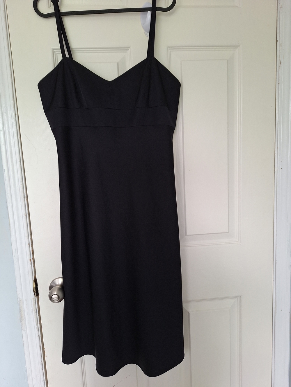 Banana Republic Black Midi Spaghetti-Strap Dress